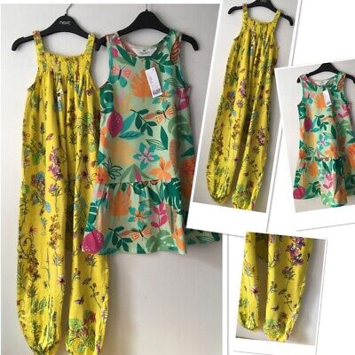 H&M new tags girls floral summer sun dress new floral brights Playsuit 5-6 Years