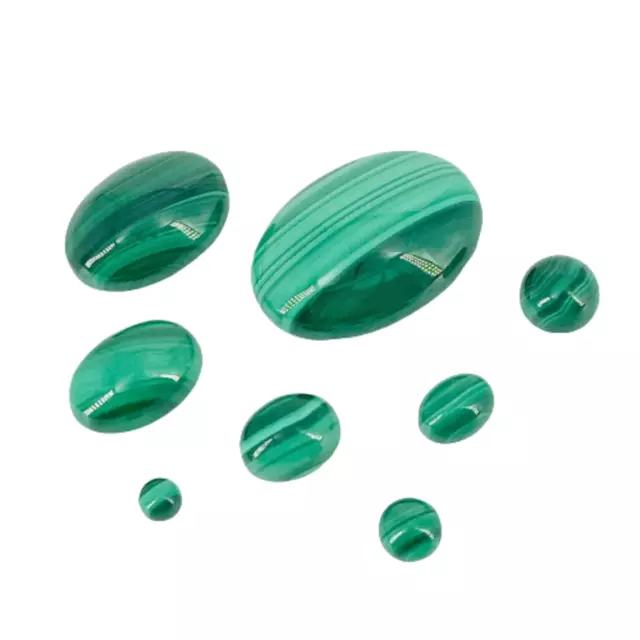 MALACHITE CABOCHON - loose natural green gemstone - wholesale jewellery making