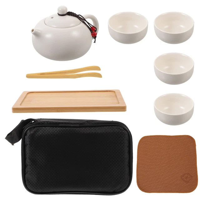 1 set di tazze da tè cinesi con vassoio set da viaggio in ceramica set da tè