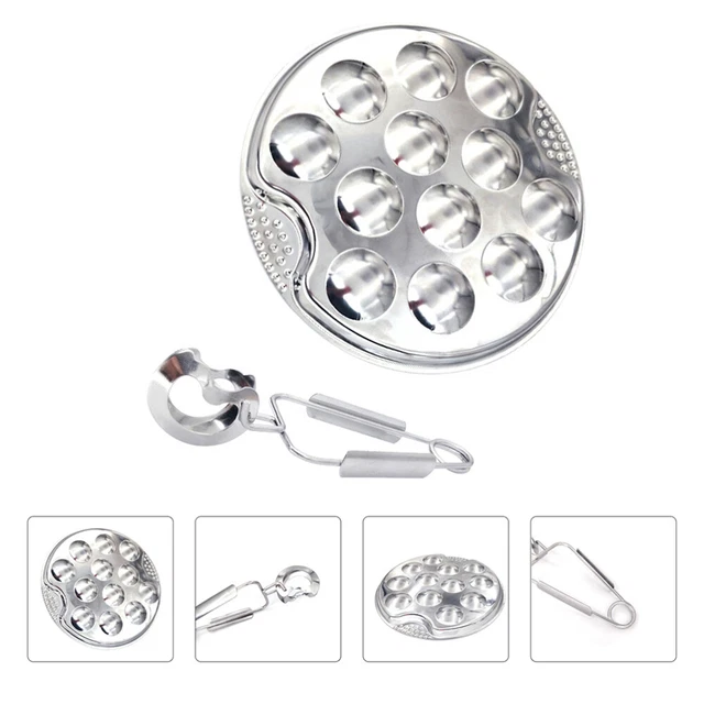 BESTonZON Lot de 6 pinces à escargots en acier inoxydable - Outils de cuisine polyvalents pour escargots, salades et plus - Faciles à nettoyer