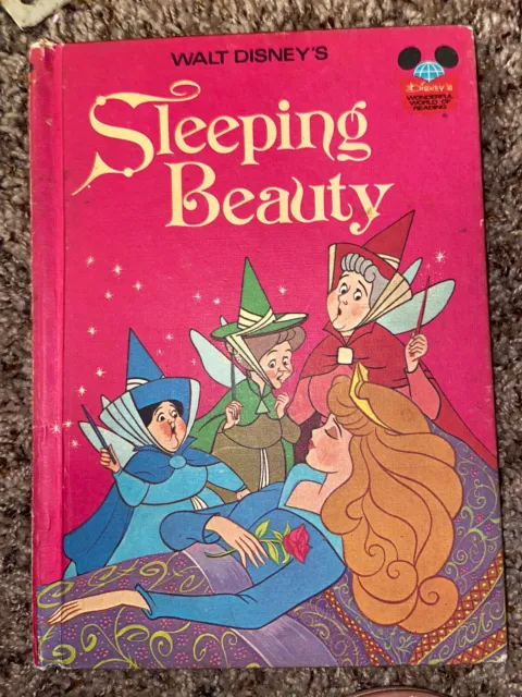 Walt Disney SLEEPING BEAUTY Fairy Tale 1974 Vintage Hardcover Book