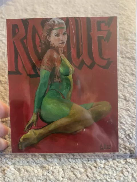 2011 Rittenhouse Marvel Universe X-Men Rogue Uncut Sketch Card 1/1 Charles Hall