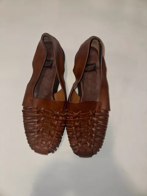 Aerosoles Brown Huaraches Woven Fisherman Sandals Women's Size 11 Wide