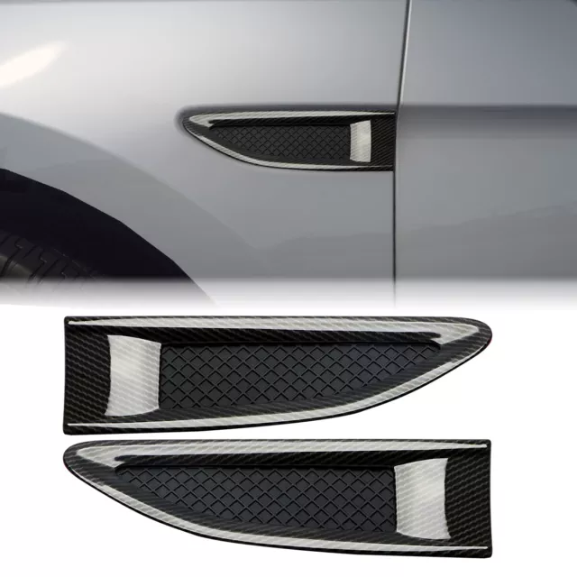 Carbon Fiber Texture Front Fender Side Vent Cover Trim For Ford Taurus Police OE
