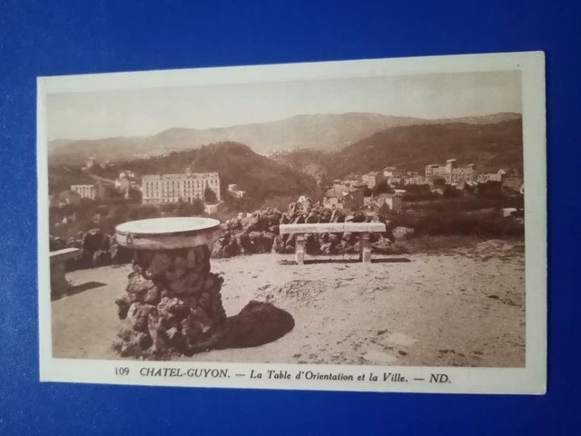 Cpa Chatel Guyon The Orientation Table And The City