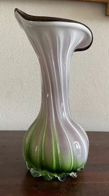 Stunning Vintage Murano Jack In The Pulpit Vase