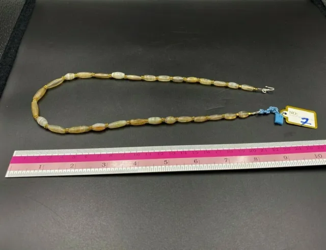 OLD Beads Antique Trade Jewelry Agate Necklace Ancient Antiquities Burmese 11