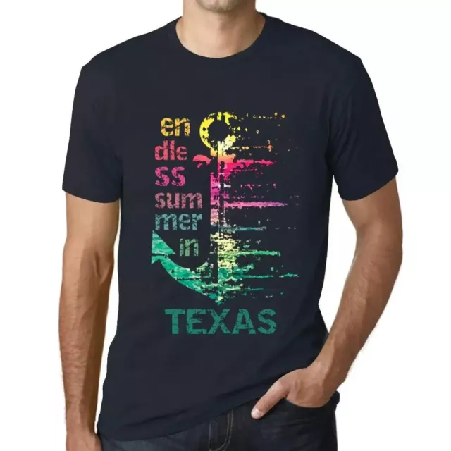 ULTRABASIC Homme Tee-Shirt Un Été Sans Fin Au Texas Endless Summer In Texas