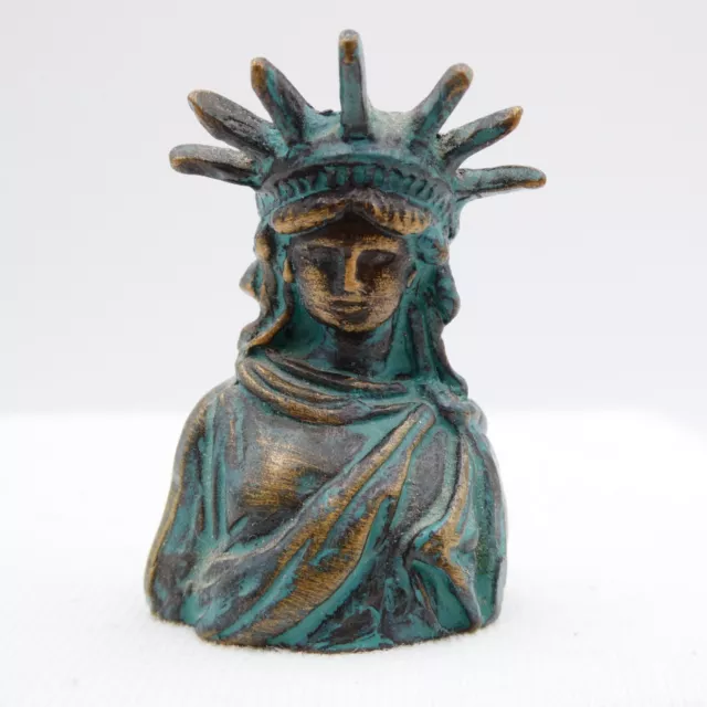 Statue of Liberty Bust Thimble Verdigris Metal Limited Edition 2520/5000 VTG