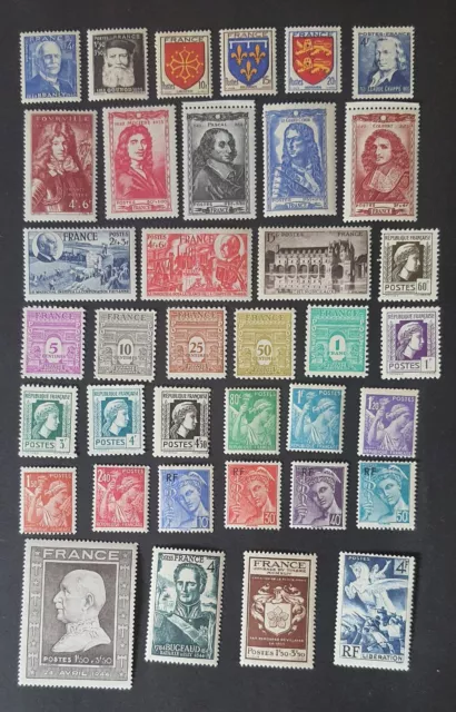 timbres de France neufs 1 lot de 37 timbres de France neufs