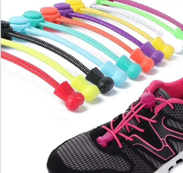 Elastic Lock Shoe Laces Shoelace Triathlon Running Trainers Boots Elasticated