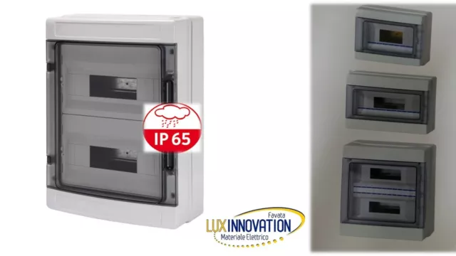 Centralino Stagno 24 Moduli Ip65 Quadro Elettrico Per Esterno 24 Ip 65 Da Parete