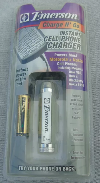 Emerson Charge and Go Instant Cell Phone Charger Nokia Motorolla Phones   (M001)