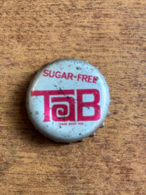 Sugar-Free Tab Vintage Soda Crown Bottle Cap - Used - Cork Lined - Nice