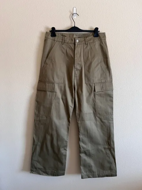 Rick Owens DRKSHDW Straight Leg Cargo Pants - Size Medium - Pale Green - NEW