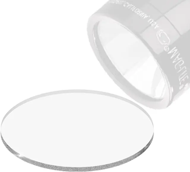 Glass Lens for Maglite C or D Cell Full Size Flashlights Upgrade - Tempered Glas