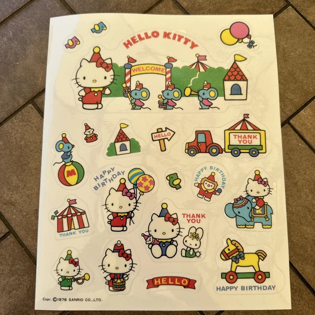 VINTAGE SANRIO 1976 Hello Kitty Sticker Sheet 19.99 PicClick