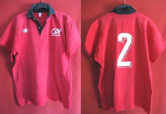 Maillot Rugby Vintage U.S MARMANDE - Extérieur Rouge - N°18 - Taille XXL - Proact