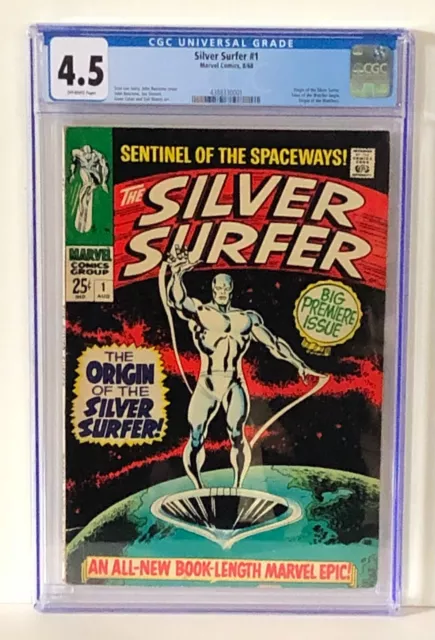 Marvel Comic; The Silver Surfer 1968 Aug #1; "The Origin of the Silver Surfer!"
