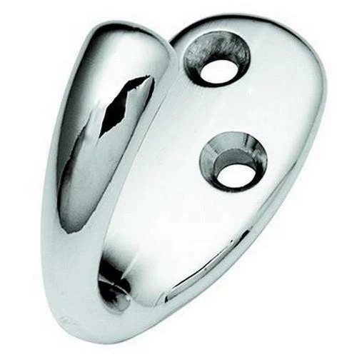 Small 2" Polished Chrome SINGLE Coat Robe Bath Utility Hook, Hickory P27100-CH