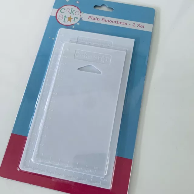 Pack de 2 raspadores lisos para pasteles lisos o glaseado y capa de miga