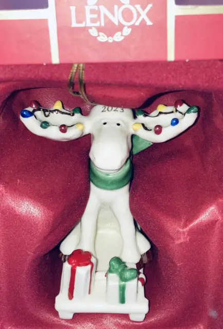 LENOX  2023 Marcel the Moose  Ornament  NEW IN BOX