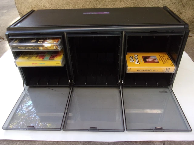 Vintage rangement / casier cassettes audio (18 K7) - TBE