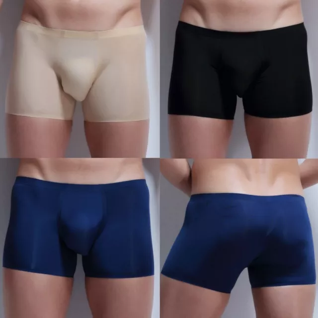 Confezione da 3 biancheria intima uomo boxer mutande seamless pantaloncini retrò