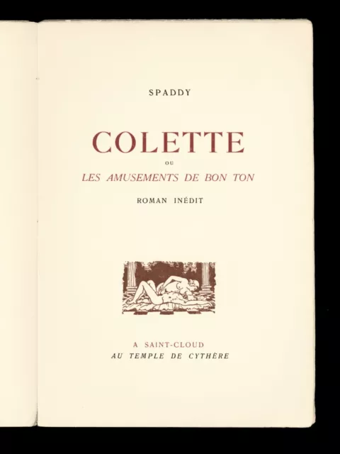 ❤️ 1936 curiosa Maurice Duflou Colette ou les Amusements du bon ton 12 gravures