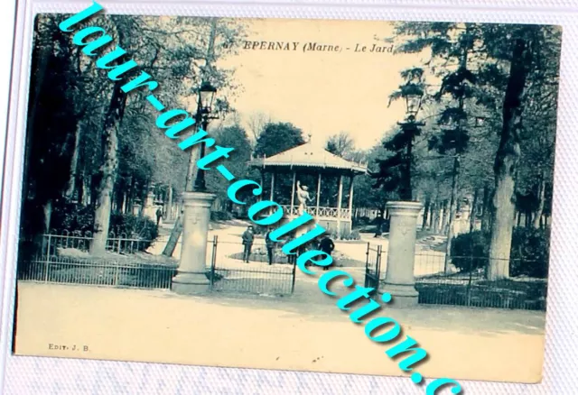 Animated Cpa - 51. Marne - Epernay, Le Jard 1926 Postcard - Garden Children's Park