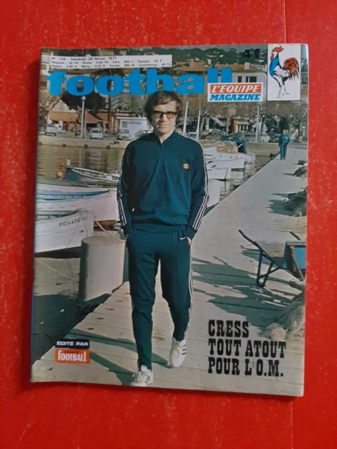 ANCIEN POSTER FOOTBALL magazine :20 clubs D1:psg,marseille,saint