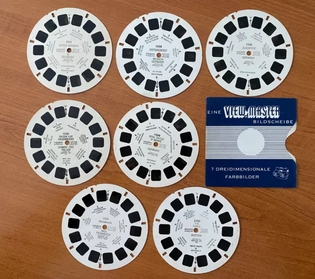 +++ VIEWMASTER - 7 DIFFERENT 1950s REELS GERMANY & AUSTRIA +++