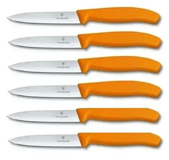 6 x VICTORINOX Gemüsemesser Küchenmesser Brötchenmesser Edelstahl 8cm Klinge