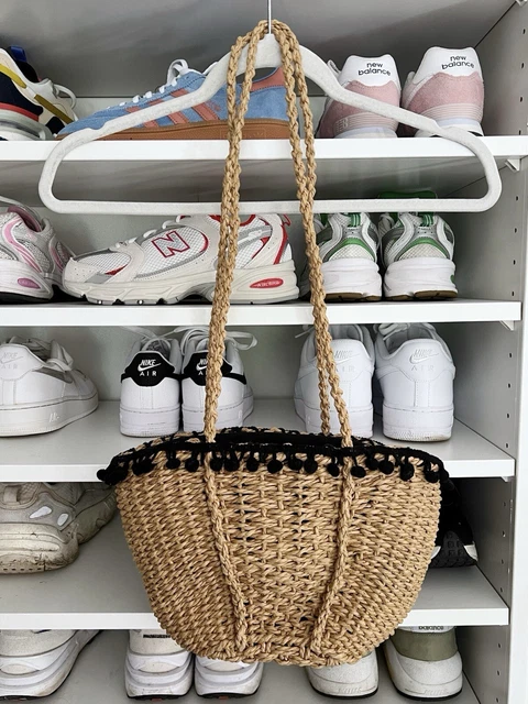 ZARA BLACK POM Pom Basket Bag 22.00 PicClick UK