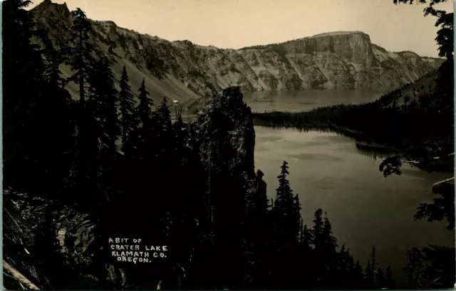 RPPC View of Crater Lake Klamath Oregon OR UNP 1910 Postcard D8