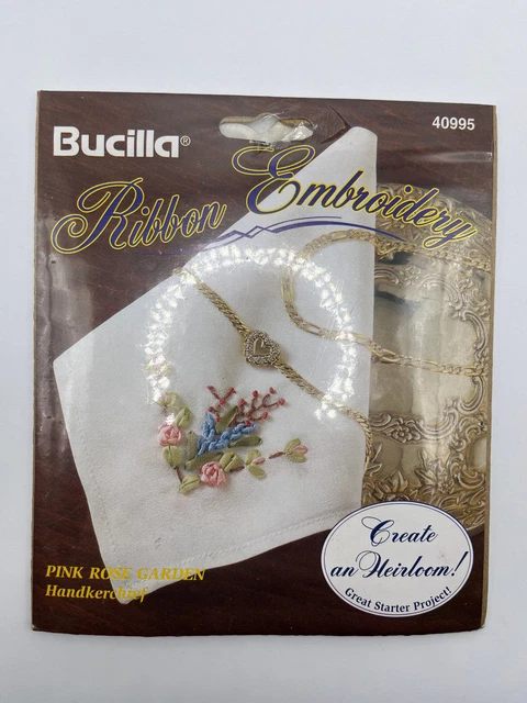 Bucilla Cinta Bordado Rosa Rosa Jardín Panel 40995 Nuevo en Paquete