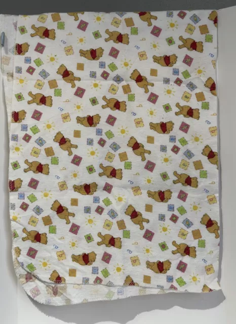 Disney Winnie the Pooh ABC Alphabet Sun Flannel Receiving baby Crib Blanket