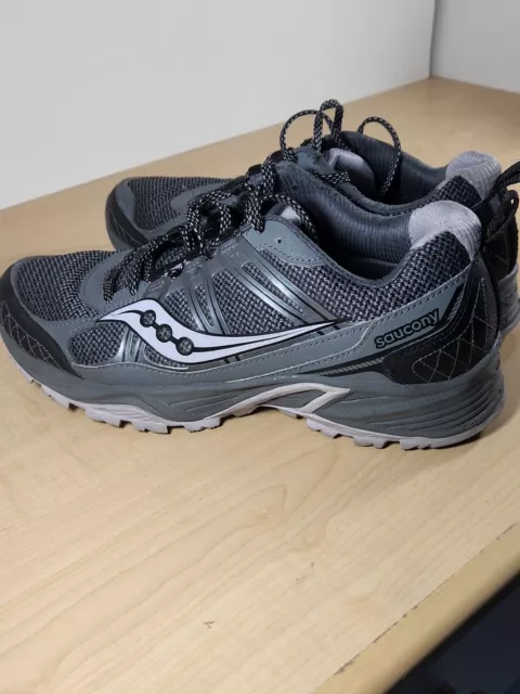 SAUCONY ESCAPE TR4 S25423 5 Trail Outdoor Hiking Shoes Gray Black