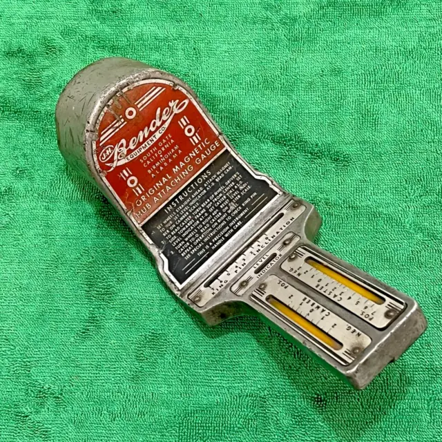 Vintage J.H. Bender Magnetic Hub Attaching Gauge