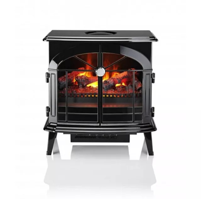 Dimplex Optimyst Burgate Black Electric Fireplace Stove (BRG20) With Remote