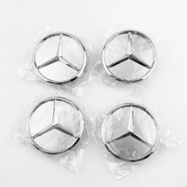 4 Stück 75mm Für Mercedes Benz Nabendeckel Radkappe Felgenabdeckung Emblem