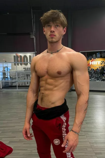 Shirtless Male Muscular Fit Gym Jock Wow Physique Beefcake Hunk Photo 4x6 B559 Eur 3 64
