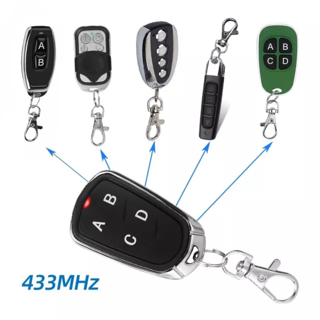 x2 Universal Remote Control Garage Portal Alarm Etc ✅★433MHZ 4CH Copier Key 2