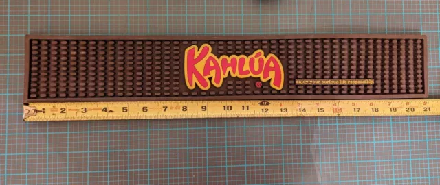 NEW Kahlua Rubber Bar Spill Mat For Tap Kegerator Or Glasses 21"X3.5"