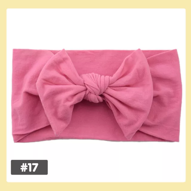 Baby Bow Headband Girl Infant Toddler Newborn Soft Knot Turban Hair Head Wrap AU