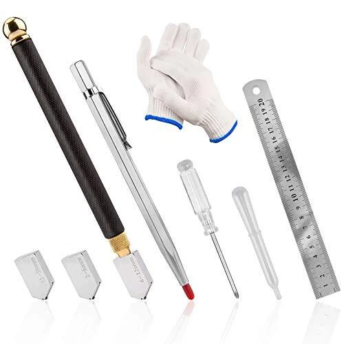 BELIOF 6 Pcs Outil Coupe Verre Coupe-verre Professionnel Approprié 2-6mm/6-12...