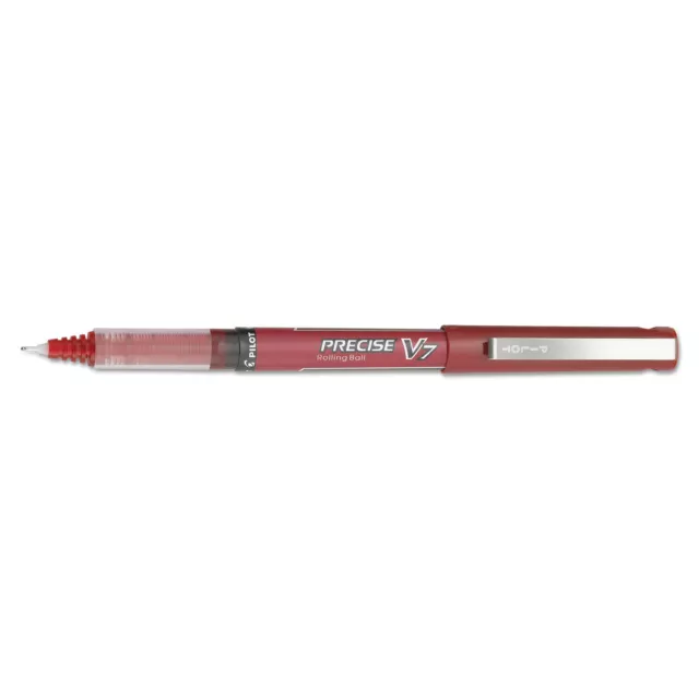 Pilot Precise V7 Roller Ball Stick Pen Precision Point Red Ink .7mm Dozen 35352