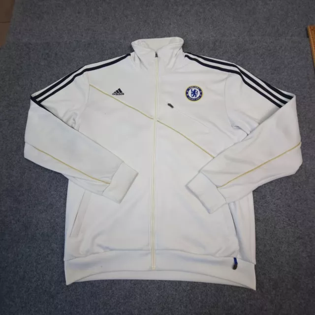 Chelsea Jacket Mens XLARGE white long sleeve football track adidas 2010 Size XL