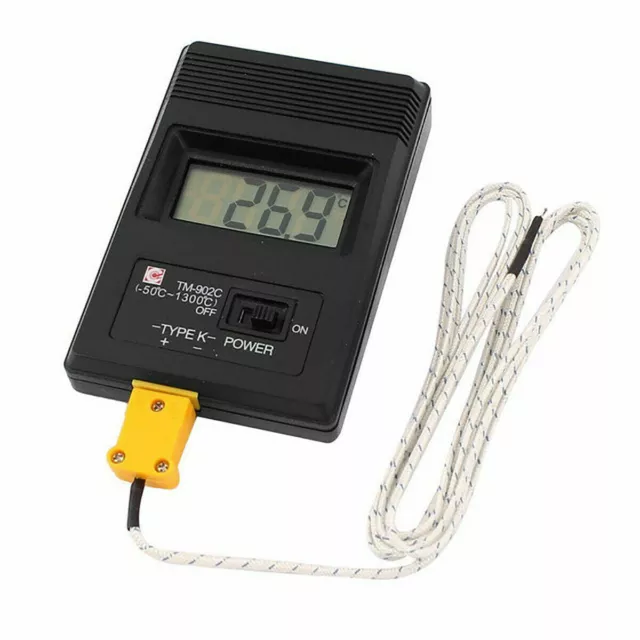 TM-902C Digital Sensor LCD Thermometer Single Input K Type Thermocouple Probe 2