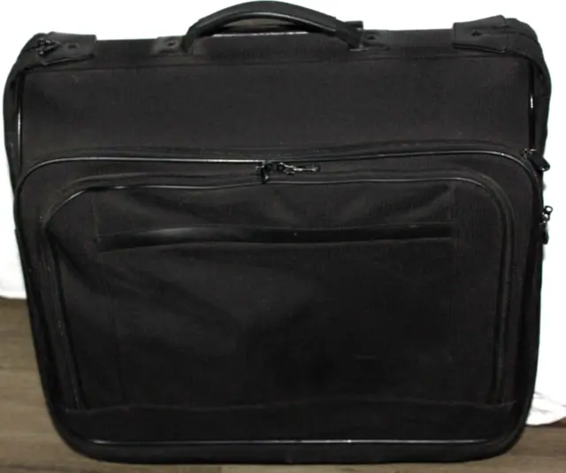 Hartmann Black Ballistic Nylon Wheeled Garment Bag 22 X 21 X 9 (When Zipped Up)